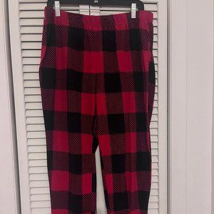 plaid (black&red) pajama pants
